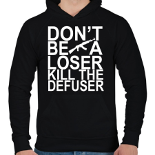 PRINTFASHION Kill The Defuser! - Férfi kapucnis pulóver - Fekete férfi pulóver, kardigán