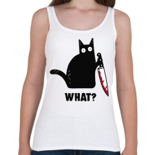 PRINTFASHION KillerCat - Női atléta - Fehér női felső