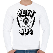 PRINTFASHION Killin' it since the 80's - Férfi pulóver - Fehér férfi pulóver, kardigán