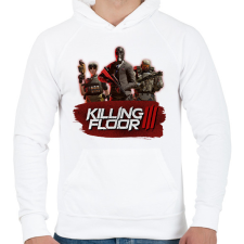 PRINTFASHION Killing Floor 3 - Férfi kapucnis pulóver - Fehér férfi pulóver, kardigán