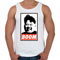 PRINTFASHION Kim Jong Un BOOM - Férfi atléta - Fehér