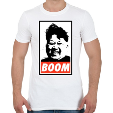 PRINTFASHION Kim Jong Un BOOM - Férfi póló - Fehér