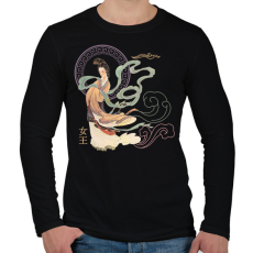 PRINTFASHION Kínai hölgy - Férfi hosszú ujjú póló - Fekete