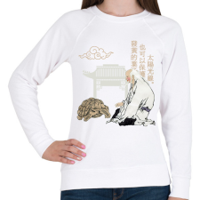 PRINTFASHION Kínai közmondás - Női pulóver - Fehér női pulóver, kardigán