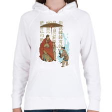 PRINTFASHION Kínai kultúra - Női kapucnis pulóver - Fehér női pulóver, kardigán
