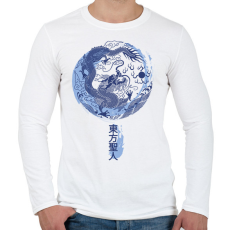 PRINTFASHION Kínai sárkány - Férfi hosszú ujjú póló - Fehér