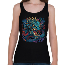 PRINTFASHION Kínai sárkány - Női atléta - Fekete női trikó