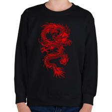 PRINTFASHION kínai sárkány piros - Gyerek pulóver - Fekete gyerek pulóver, kardigán