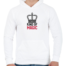 PRINTFASHION KIND OF MAGIC - Férfi kapucnis pulóver - Fehér