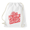 PRINTFASHION Kinek kell valentin ha van 6 autód! - Sportzsák, Tornazsák - Fehér
