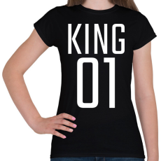 PRINTFASHION KING 01 - Női póló - Fekete