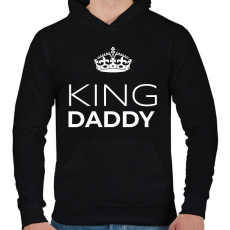 PRINTFASHION KING DADDY - Férfi kapucnis pulóver - Fekete