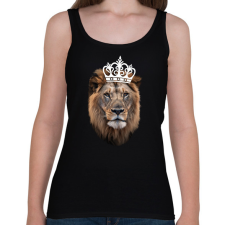 PRINTFASHION King fehér - Női atléta - Fekete női trikó
