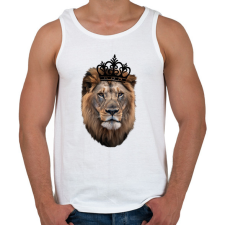 PRINTFASHION King fekete - Férfi atléta - Fehér atléta, trikó