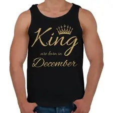 PRINTFASHION king - Férfi atléta - Fekete atléta, trikó