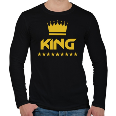 PRINTFASHION KING - Férfi hosszú ujjú póló - Fekete