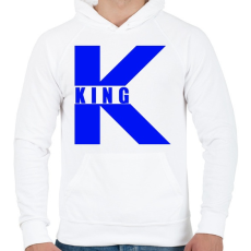 PRINTFASHION KING - Férfi kapucnis pulóver - Fehér
