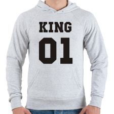 PRINTFASHION King - Férfi kapucnis pulóver - Sport szürke férfi pulóver, kardigán