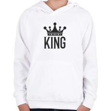 PRINTFASHION KING - Gyerek kapucnis pulóver - Fehér