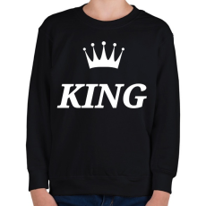 PRINTFASHION King - Gyerek pulóver - Fekete