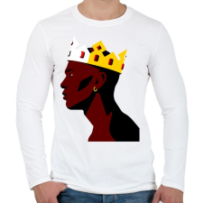 PRINTFASHION King Jordan - Férfi hosszú ujjú póló - Fehér férfi póló