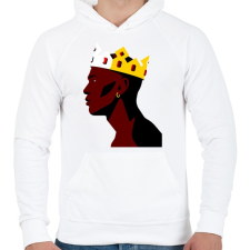 PRINTFASHION King Jordan - Férfi kapucnis pulóver - Fehér férfi pulóver, kardigán