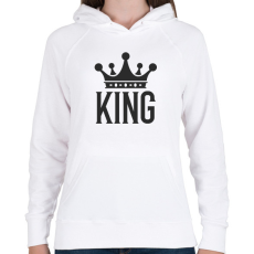 PRINTFASHION KING - Női kapucnis pulóver - Fehér