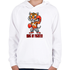 PRINTFASHION King of Fighter - Gyerek kapucnis pulóver - Fehér