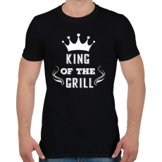 PRINTFASHION king of the grill fehér - Férfi póló - Fekete