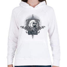 PRINTFASHION King of the Hood - Női kapucnis pulóver - Fehér