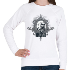 PRINTFASHION King of the Hood - Női pulóver - Fehér női pulóver, kardigán