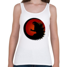 PRINTFASHION King of the Monsters - Godzilla - Piros - Női atléta - Fehér női trikó