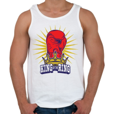 PRINTFASHION King of the ring - Férfi atléta - Fehér atléta, trikó