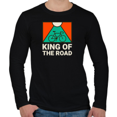 PRINTFASHION KING OF THE ROAD - Férfi hosszú ujjú póló - Fekete