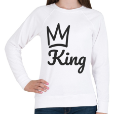 PRINTFASHION King - Páros minta - Női pulóver - Fehér női pulóver, kardigán