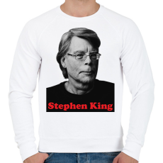 PRINTFASHION King portré - Férfi pulóver - Fehér