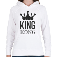 PRINTFASHION KINGKONG - Női kapucnis pulóver - Fehér