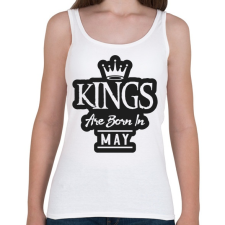 PRINTFASHION KINGS are born in May - fekete - Női atléta - Fehér női trikó