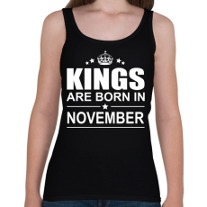 PRINTFASHION Kings are born in November - Női atléta - Fekete