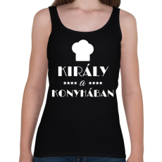PRINTFASHION Király a konyhában - Női atléta - Fekete