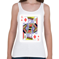PRINTFASHION Király káró - Női atléta - Fehér