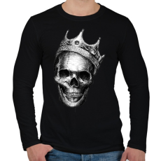 PRINTFASHION Király koponya - Férfi hosszú ujjú póló - Fekete