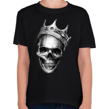 PRINTFASHION Király koponya - Gyerek póló - Fekete gyerek póló