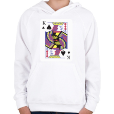 PRINTFASHION Király pikk - Gyerek kapucnis pulóver - Fehér