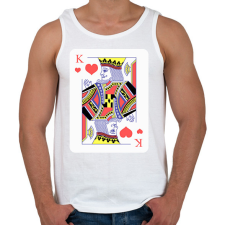 PRINTFASHION Király szív - Férfi atléta - Fehér atléta, trikó