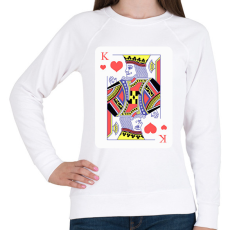 PRINTFASHION Király szív - Női pulóver - Fehér