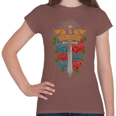 PRINTFASHION Királyi kard - Női póló - Mogyoróbarna