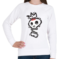 PRINTFASHION Királyi koponya - Női pulóver - Fehér