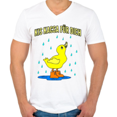 PRINTFASHION kis kacsa fürdik - Férfi V-nyakú póló - Fehér