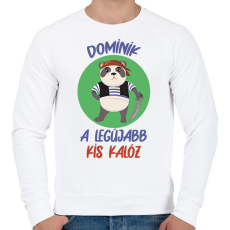 PRINTFASHION Kis kalóz - Névvel - Férfi pulóver - Fehér